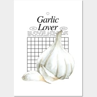 Garlic Lover - Allium sativum Gardening Healthy Herbs Posters and Art